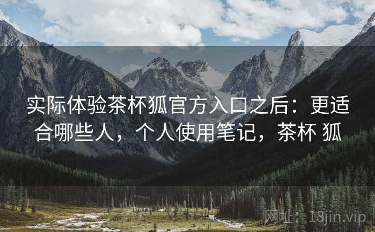 实际体验茶杯狐官方入口之后:更适合哪些人,个人使用笔记,茶杯 狐
