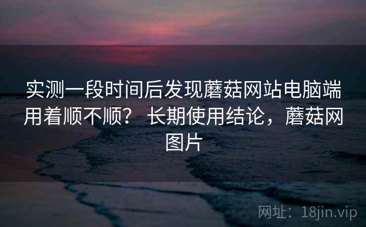 实测一段时间后发现蘑菇网站电脑端用着顺不顺？ 长期使用结论，蘑菇网图片  第2张